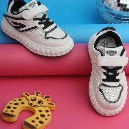 Truffle Collection Kids White & Black Sneakers-56