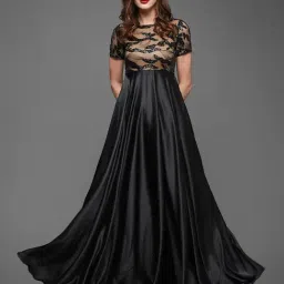 Miss Chase Black Print Dress-picture-9