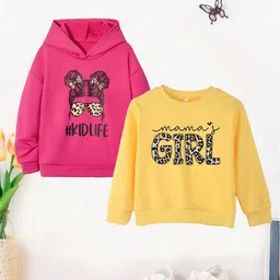KEESOR Girls 2 Printed Hooded T-shirt-picture-4
