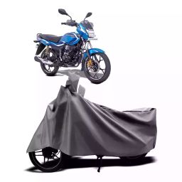 Auto Pearl Two Wheeler Cover with Bag for Bajaj Platina 110, Silver-image-57