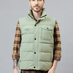 Woodland Green Regular Fit Quilted Jacket-picture-45