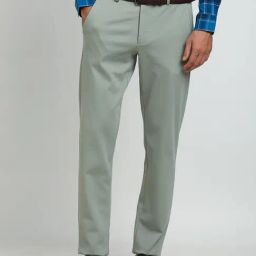 Turtle Pista Green Knitted Slim Fit Self Design Trousers-image-43