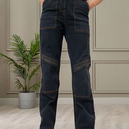 R.Code by The Roadster Life Co. Women Flared High-Rise Mildly Distressed Stretchable Jeans-picture-21