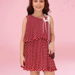CUTECUMBER Floral Print Georgette Dress-image-12