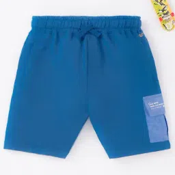 Ed-a-Mamma Kids Blue Solid Shorts-image-98