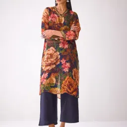 Ancestry Multi Viscose Embellished Full Sleeves Kurta-picture-9