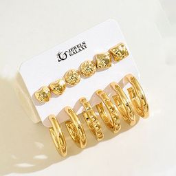 Jewels Galaxy Contemporary Half Hoop Earrings-image-90