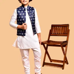 PRINTCULTR Boys Regular Kurta with Churidar image 4
