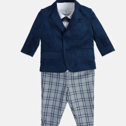 Miniklub Boys Blue Regular Fit Woven Clothing Set-picture-24