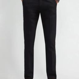 Arrow Charcoal Melang Slim Fit Trousers-image-18