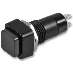 MULTICOMP PRO Standard Pushbutton Switches PUSHBUTTON SWITCH, SPST, 1A, 250V, BLACK, MCPS23A-2-17