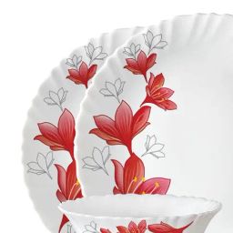 Borosil Ruby White Opalware Dinner Set - 13 Pieces image 3