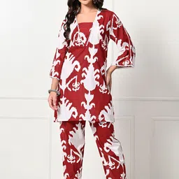 Laado - Pamper Yourself Women Paisley Printed Regular Pure Cotton Kurta with Salwar-image-83