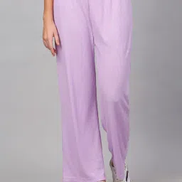 NEUDIS Lavender Cotton Blend Regular Fit Mid Rise Trackpants-image-37