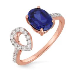 Malabar Gold and Diamonds 18k Rose Gold Diamond Cocktail Ring for Women-picture-31