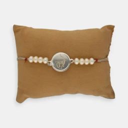 Sri Jagdamba Pearls 0.99 Sterling Silver Ram Thread Rakhi-12