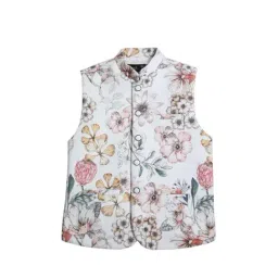 Cavio Kids Multicolor Cotton Floral Print Nehru Jacket-image-21