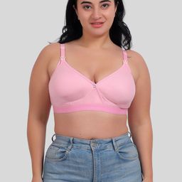 Fabme Plus Size Full Coverage Non Padded Cotton Nursing Bra-All Day Comfort-7