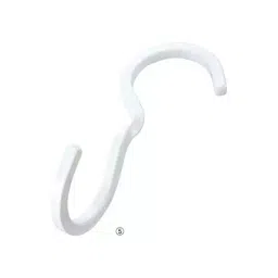 AS ONE Steel Display Hooks Square Twist Type W5.5 cm × H12.5 × D5.5 cm, 6 mm Size Steel Powder Coating White, 61-198-9-5 (Set of 5 pcs)-3
