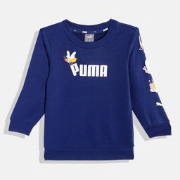 Puma Kids Brand Logo Print Regular Fit Sweatshirt-27