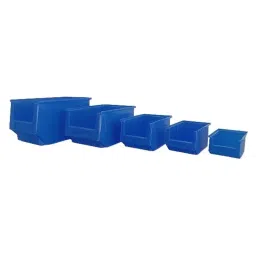 Avsar Plastic Multisize Blue FPO Crate Bin 5 To 45 (Pack of 5)-48