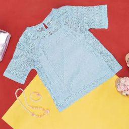 Pantaloons Junior Blue Cotton Regular Fit Top-picture-6