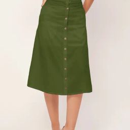 Moomaya Green Midi Skirt-picture-27