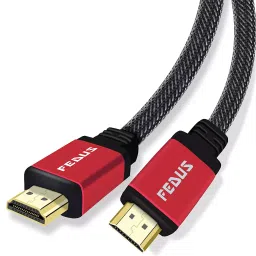 Fedus 3 m Aluminium Shell Braided 4K Long HDMI Cable (Red)-6