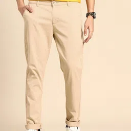 Being Human Men Classic Slim Fit Chinos Trousers-image-83