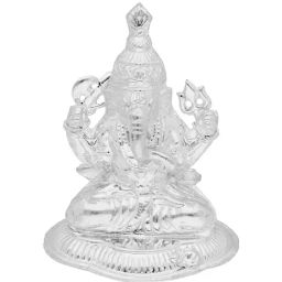 Sri Jagdamba Pearls Ganesha 0.8 Silver Divine Idol-image-85