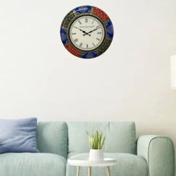 Ancient Clock Makers Round Multicolor Wood Wall Clock-43