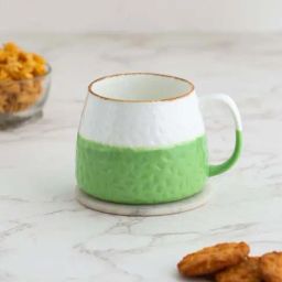 Clay Craft Fine Ceramic Tetra Milk/Tea/Coffee Mugs - 1 Piece - 350 ml each-image-1