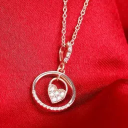 GIVA Love All Around 925 Silver In The Circle of Your Love Pendant with Chain for Women & Girls-image-25