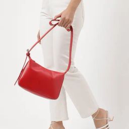 Fastrack Luscious Red Solid Faux Leather Sling Handbag-image-13