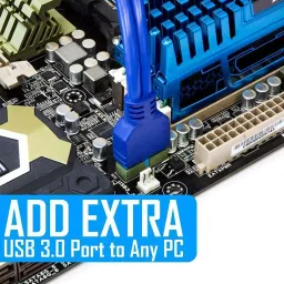mak world MakWorld USB Type A to 20 Pin IDC Motherboard Header Adapter with 120 mm Standard Profile Bracket image 3