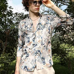 Campus Sutra Men Comfort Opaque Printed Casual Shirt-image-86
