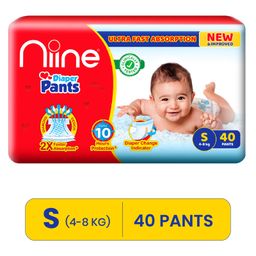 Niine Baby Diaper Pants Small Size  for Overnight Protection with Rash Control - 42 Pants-11