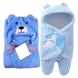 Babyzone Hooded  Super Soft Fabric Wrapper/Blanket Towel For Baby Boys andGirls Pack of 2Pc (Blue)-8