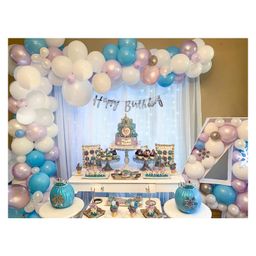 Bubble Trouble Frozen Theme Birthday Decoration Item for your little Princess Blue - Pack of 71-20