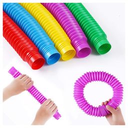 AZHARI stretch tube STRESS RELIEF POP IT NOISE  for kids and adults  set of 4  color may  vary-image-2