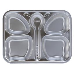 Adore Eatza Butterfly Stainless Steel Feeding Plate with Portions-17
