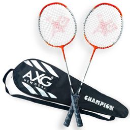AXG New Goal Isometric Champion Tenacious Wide Body Multicolor Strung Badminton Racquet (Pack of 2)-6