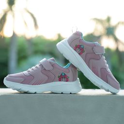 LIBERTY Space Theme Designed Shoes With Velcro Closure - Pink-image-49