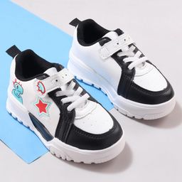 Cute Walk by Babyhug Velcro Closure Sneakers With Dino Print - Black-image-53