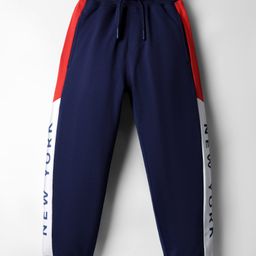 Pine Kids Knit Full Length Lounge Pant With New York Print - Navy Blue-image-81
