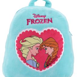 Disney Frozen Soft Plush Backpack with 7 Litres Capacity Elsa & Anna Print Light Blue - Height 12 Inches-image-90
