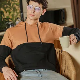 Campus Sutra Men Colourblocked Hooded Sweatshirt-picture-33