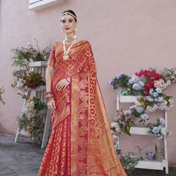 Anouk Rustic Woven Design Zari Organza Banarasi Saree-picture-27