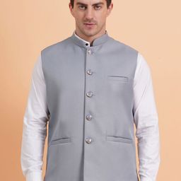 SG LEMAN Mandarin Collar Sleeveless Nehru Jacket-picture-44