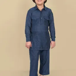 Mera Rang Boys Regular Thread Work Kurta with Salwar image 1